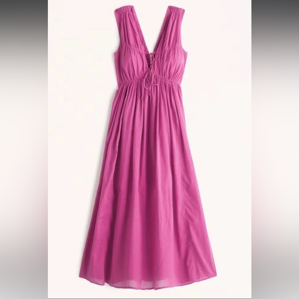 Abercrombie & Fitch Tank Tie-Front Maxi Dress